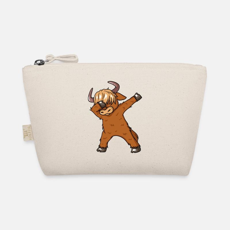 Schottische Hochlandkühe Dabbing Dance Cow - Bio-Täschchen - Natur