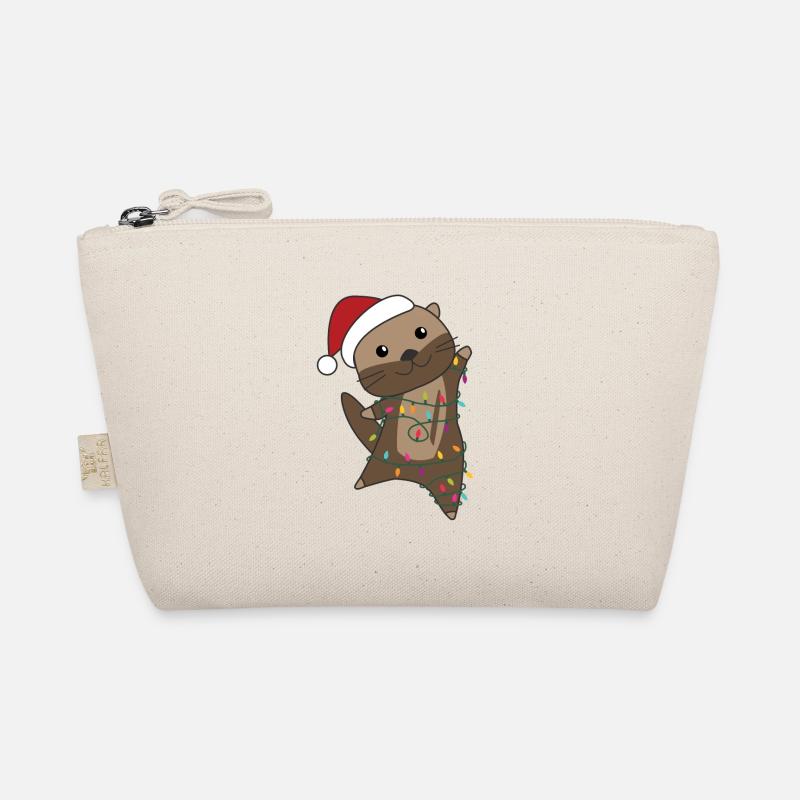 Otter Christmas Snow Winter Animals Otter Organic Pouch