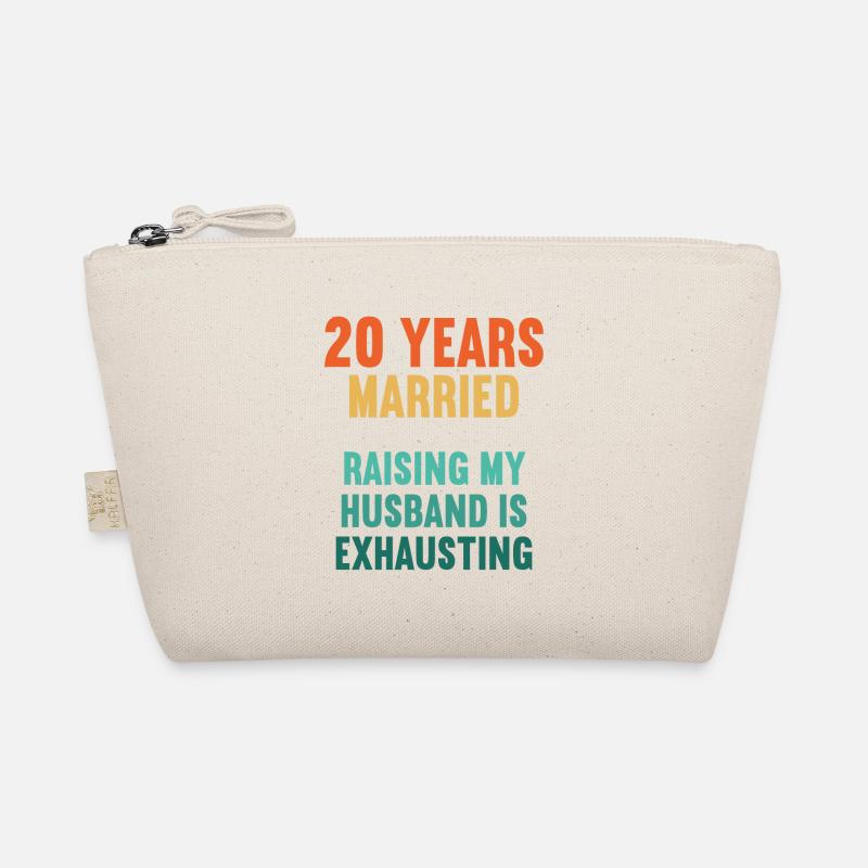 20 years married funny 20th wedding anniversary Organic Pouch