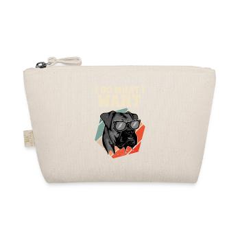 Je fais ce que je veux Boxer Vintage I Dog Lover I Retro - Trousse biologique - nature - Devant