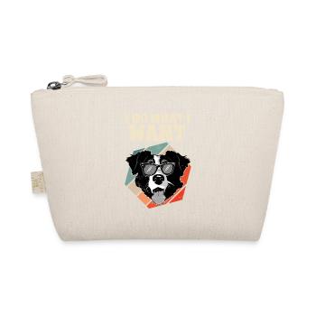 Je fais ce que je veux Border Collie Vintage I Border - Trousse biologique - nature - Devant
