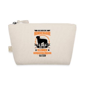 Kleiner Münsterländer Glitzer - Bio-Täschchen - Natur - Vorne