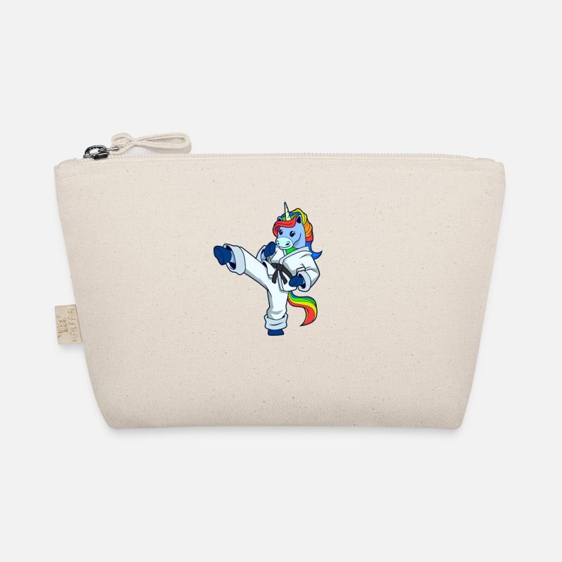 Comic Einhorn macht Karate Bio-Täschchen