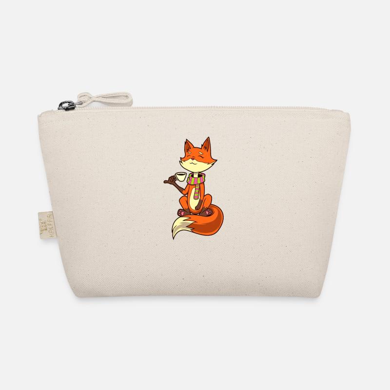 Fox drinks coffee - coffee drinker Organic Pouch