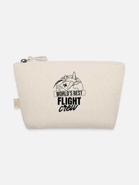 The World's Best Flight Crew Steward Flight Attendant - Organic Pouch - nature - Front