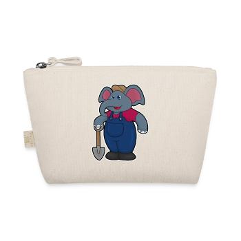 Éléphant en tant qu’agriculteur avec pelle - Trousse biologique - nature - Devant