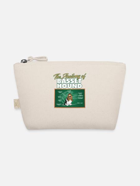 Anatomy Of A Basset Hound I Funny Basset - Organic Pouch - nature - Front