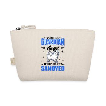 Samoyed Guardian Angel Sled Dog - Organic Pouch - nature - Front