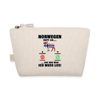 Norwegen ruft an Norwegische Flagge - Bio-Täschchen - Natur - Vorne