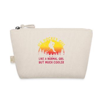 Ice Hockey Girl Sunset Eishockey Definition Sport - Bio-Täschchen - Natur - Vorne