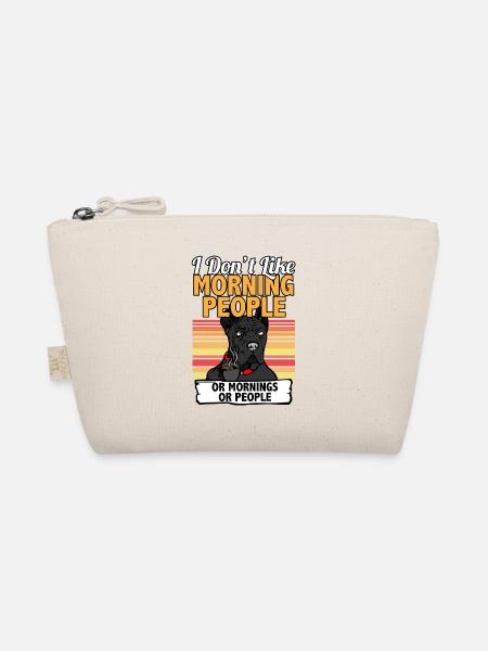 I Dont Like Morning People Cane Corso I Funny - Bio-Täschchen - Natur - Vorne