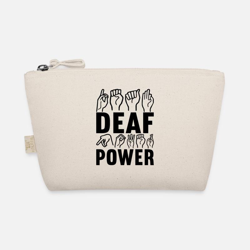 Deaf Deaf Deaf Gift - Organic Pouch - nature