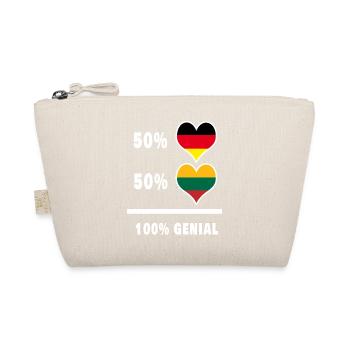 Germany and Lithuania 100% Ingenious / Gift - Organic Pouch - nature - Front