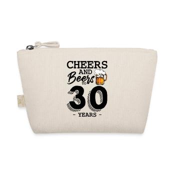 Bierkrug-Illustration mit Schaum 30 Jahre B-Day - Bio-Täschchen - Natur - Vorne