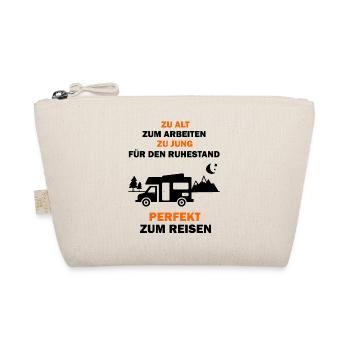Wohnmobil Camping Reisen Rentner Geschenk - Bio-Täschchen - Natur - Vorne