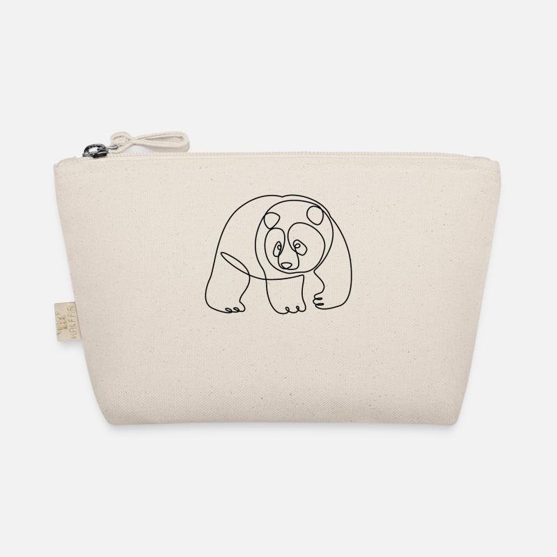 Panda Bear Line Art Cadeau d’art abstrait Trousse biologique