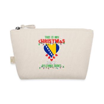 C’est mon pyjama de Noël drapeau de Bosnie - Trousse biologique - nature - Devant