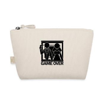 JGA Braut Bräutigam Heirat Game Over Geschenk - Bio-Täschchen - Natur - Vorne