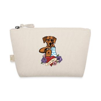 I Love Mom Tattoo I Rhodesian Ridgeback Mom - Organic Pouch - nature - Front