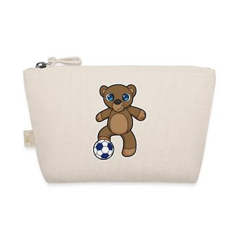 Bear Soccer Player Soccer - Organic Pouch - nature - Front