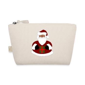 Santa Claus with gift - Organic Pouch - nature - Front