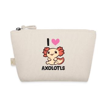 Funny Axolotl Lover I Love Axolotls - Organic Pouch - nature - Front