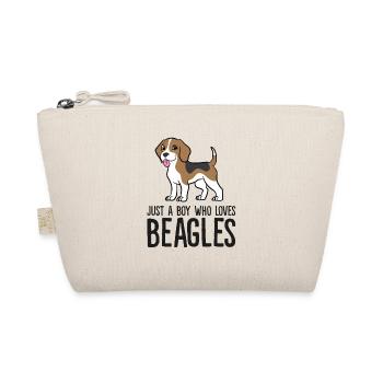 Nur ein Junge, der Beagles liebt - Bio-Täschchen - Natur - Vorne