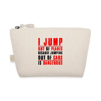 Skydiving Skydive Girl Skydiving Gift - Organic Pouch - nature - Front