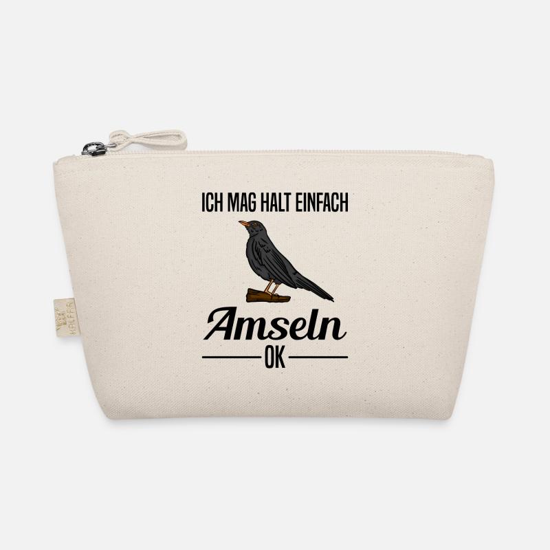 Amsel Schwarzdrossel Vogel Liebhaber Geschenk - Bio-Täschchen - Natur