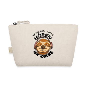 Sloth Can't Hear You I Gamble Gaming - Organic Pouch - nature - Front