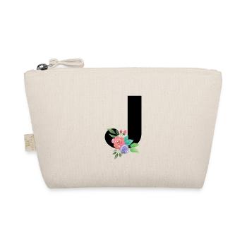 Letter J personalized gift alphabet first name Christmas - Organic Pouch - nature - Front