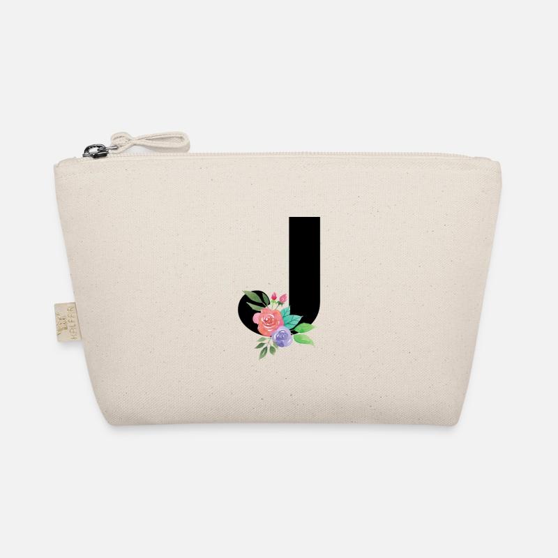 Letter J personalized gift alphabet first name Christmas Organic Pouch