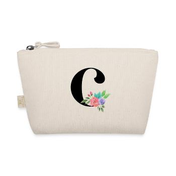 Letter C personalized gift alphabet first name Christmas - Organic Pouch - nature - Front