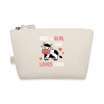 Just A Girl Who Loves Cows Farmer Milk Lover Cow F - Organic Pouch - nature - Front