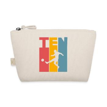 Football 10 ans fête d’anniversaire des enfants - Trousse biologique - nature - Devant