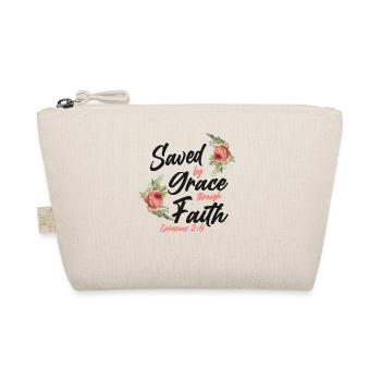 Christian Bible Verse Quote Rose - Bio-Täschchen - Natur - Vorne