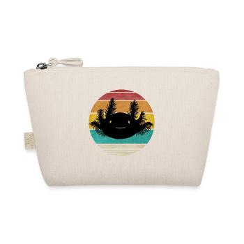 Retro Axolotl Lustiges Design für Kinder Mama Papa - Bio-Täschchen - Natur - Vorne