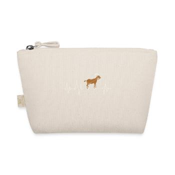 Goat Goats Heartbeat Goat Love - Organic Pouch - nature - Front