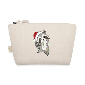 Raccoon Christmas Snow Winter Raccoons - Organic Pouch - nature - Front