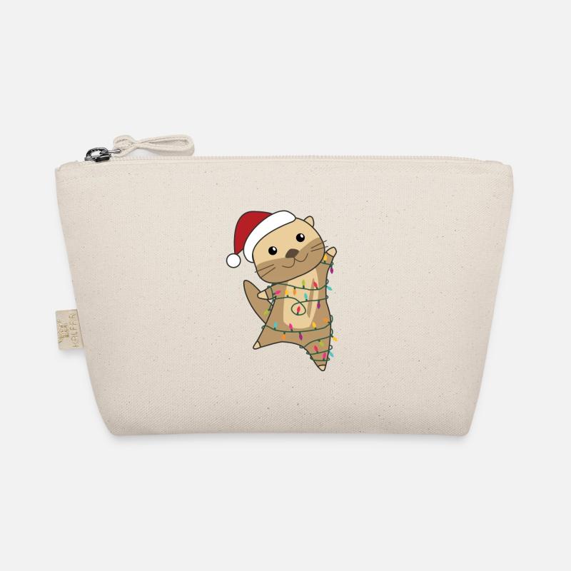 Otter Christmas Snow Winter Animals Otter Organic Pouch