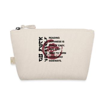 Reading Japanese is easy - Organic Pouch - nature - Front