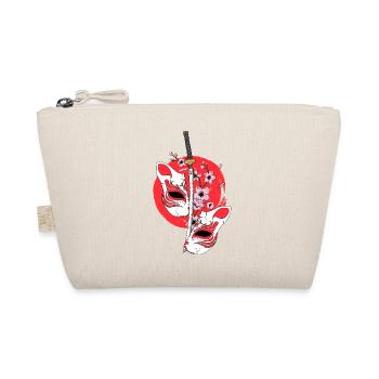Kitsune Mask Japanese Sword Katana Japanese - Organic Pouch - nature - Front