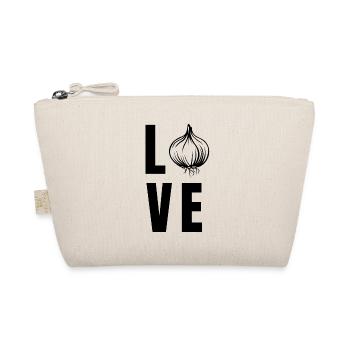 I love Onions Ich liebe Zwiebeln Geschenke Spruch - Bio-Täschchen - Natur - Vorne