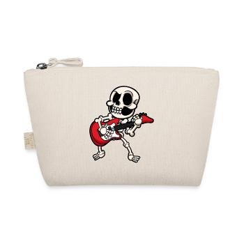 Guitar Guitarist Musician Band Skeleton - Organic Pouch - nature - Front