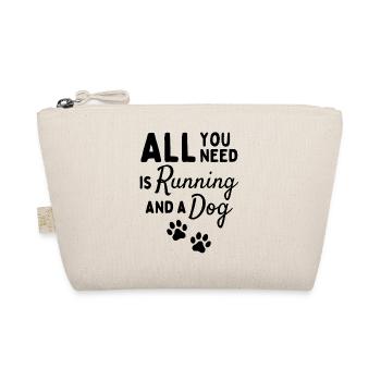 All you need is running and a dog. - Organic Pouch - nature - Front