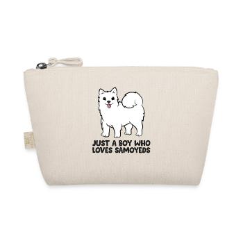 Samoyed Dog Owner Just a Boy Who Loves Samoyeds - Organic Pouch - nature - Front