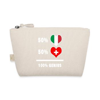 Italy and Switzerland Genius /Gift - Organic Pouch - nature - Front