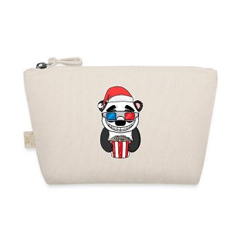 Christmas Panda Bear Popcorn Cinema - Organic Pouch - nature - Front