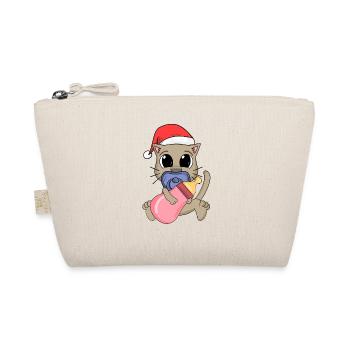 Bébé Chat Noël - Trousse biologique - nature - Devant