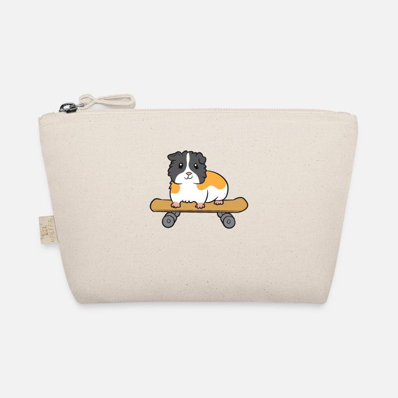 Skateboard Cochon d’Inde Patineur mignon Trousse biologique